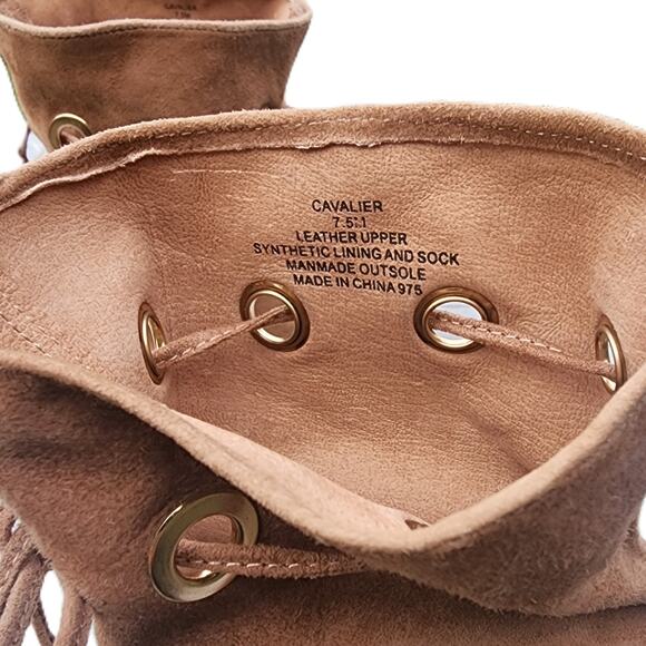 Steve Madden Cavalier Suede Peep Toe Ankle Booties 7.5 - Picture 5 of 10